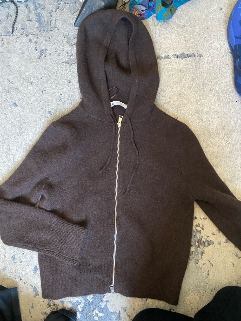 Zara  Full-Zip Hooded Sweater  Sz s